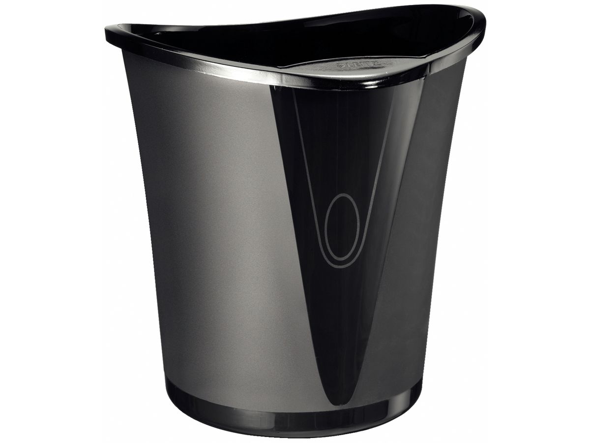 LEITZ Papierkorb Allura, aus Kunststoff, 18 Liter, schwarz (EAN: 4002432394203)