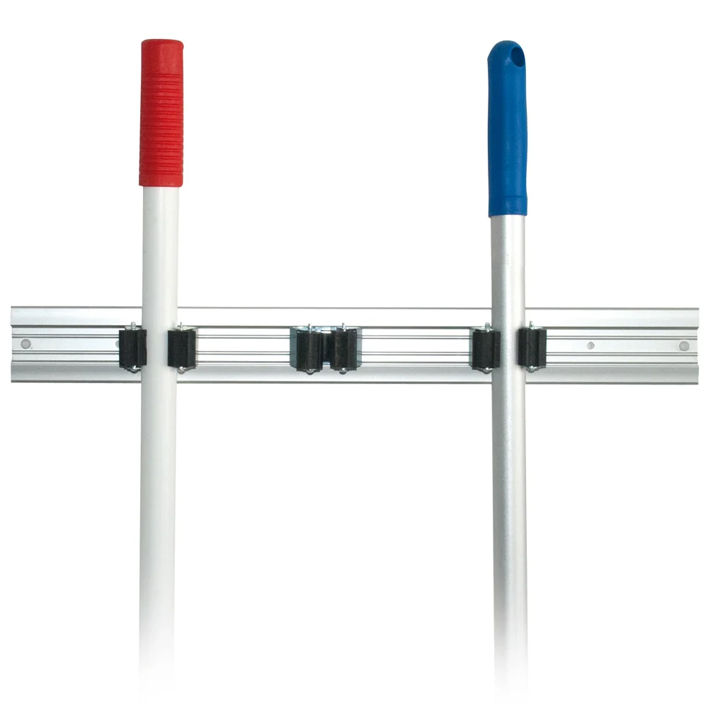 HYGOCLEAN Besenhalter TRIO, Aluminiumschiene für 3 Stiele (EAN: 4015544706871)