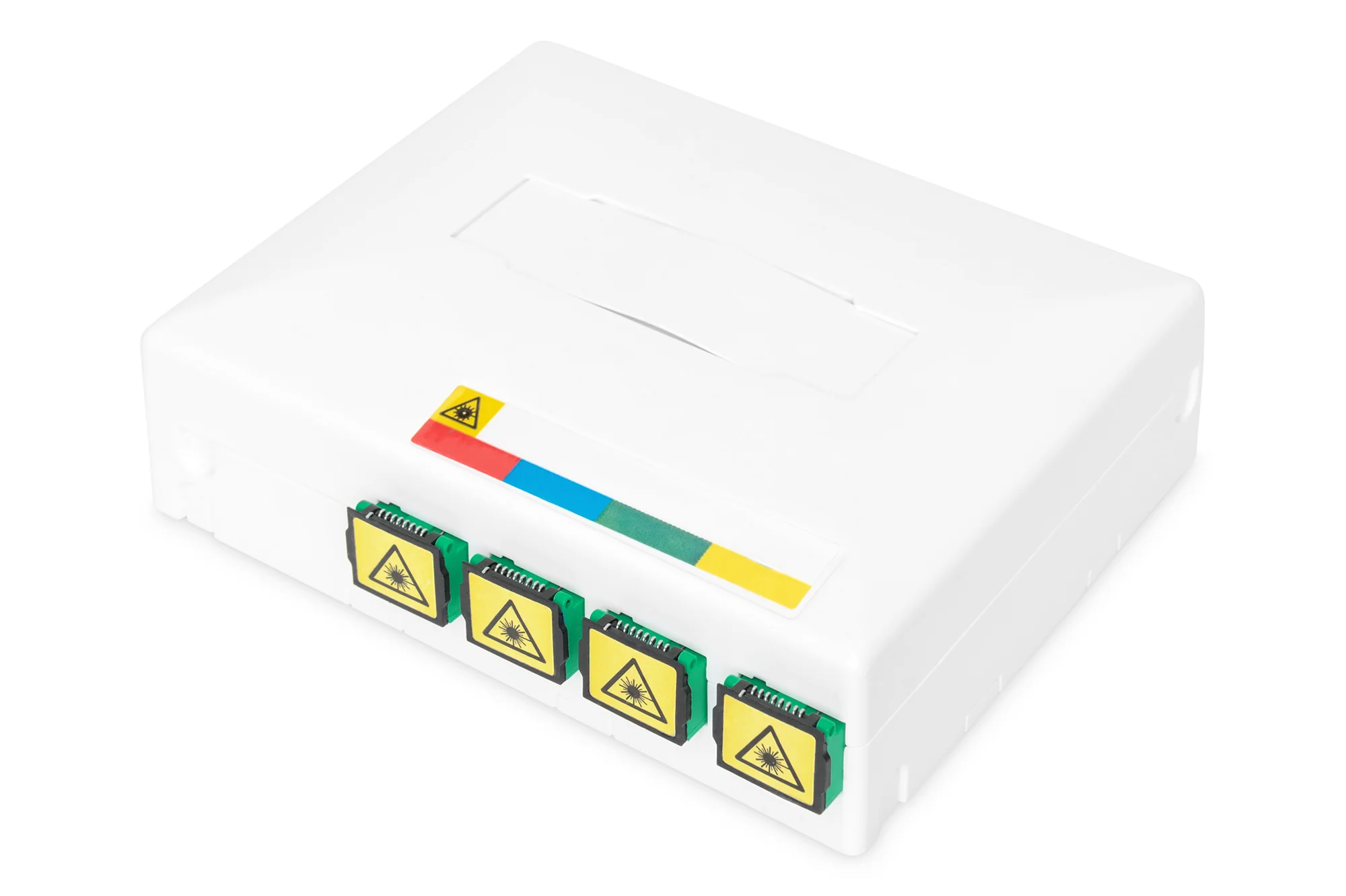 DIGITUS FTTX Leergehäuse mit 4 x SC SX Kupplung, weiß (EAN: 4016032466536)