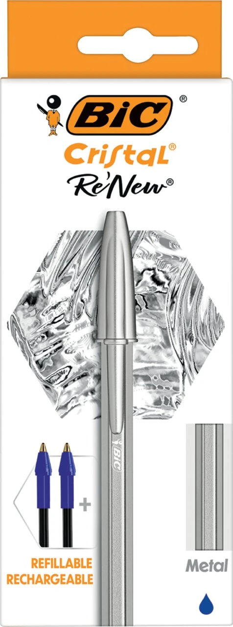 BIC Kugelschreiber Cristal RE'NEW, blau (EAN: 3086123640139)