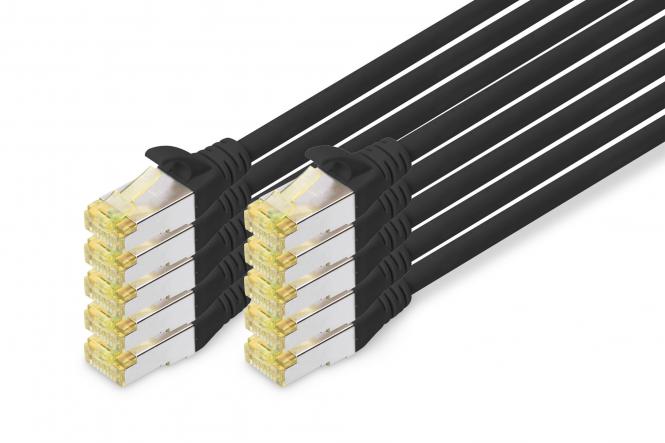 DIGITUS Patchkabel, Kat. 6A, S/FTP, 5,0 m, schwarz, Set (EAN: 4016032469285)