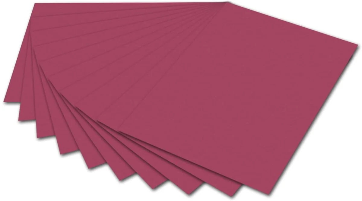 folia Fotokarton, (B)500 x (H)700 mm, 300 g/qm, weinrot (EAN: 4001868061277)