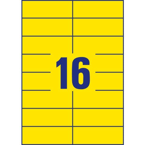 AVERY Zweckform Universal-Etiketten, 105 x 37 mm, gelb (EAN: 4004182034552)