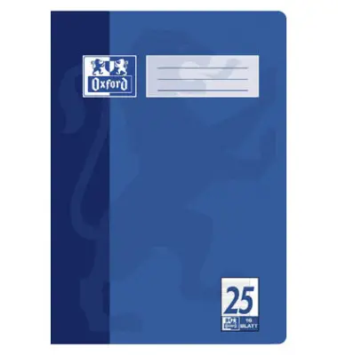 Oxford Schulheft, DIN A4, Lineatur 25 / liniert, 16 Blatt, weiß (EAN: 4006144581722)