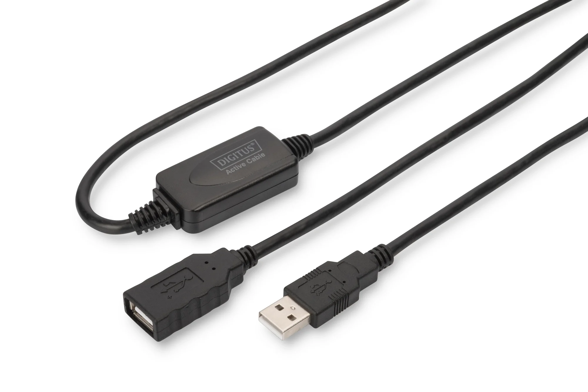 DIGITUS USB Verlängerungskabel, Stecker-Kupplung, 15,0 m, schwarz (EAN: 4016032306450)