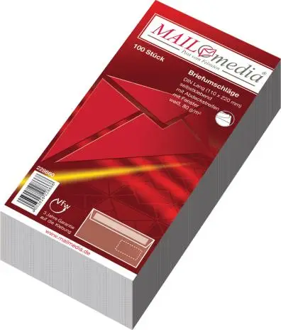 MAILmedia Briefumschlag Offset weiß, DIN Lang, mit Fenster (EAN: 4003928228668)