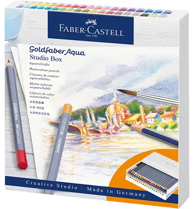 FABER-CASTELL Aquarellstifte GOLDFABER, Atelierbox (EAN: 4005401146162)