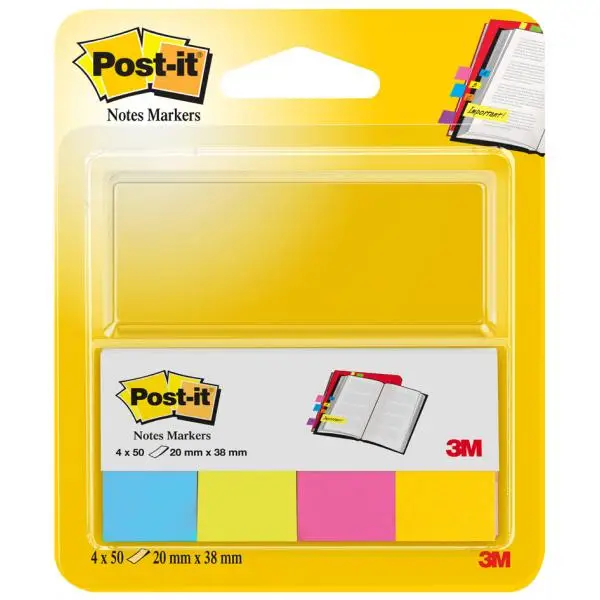 Post-it Haftstreifen Page Marker, Papier, kurz, Neonfarben (EAN: 3134375393959)