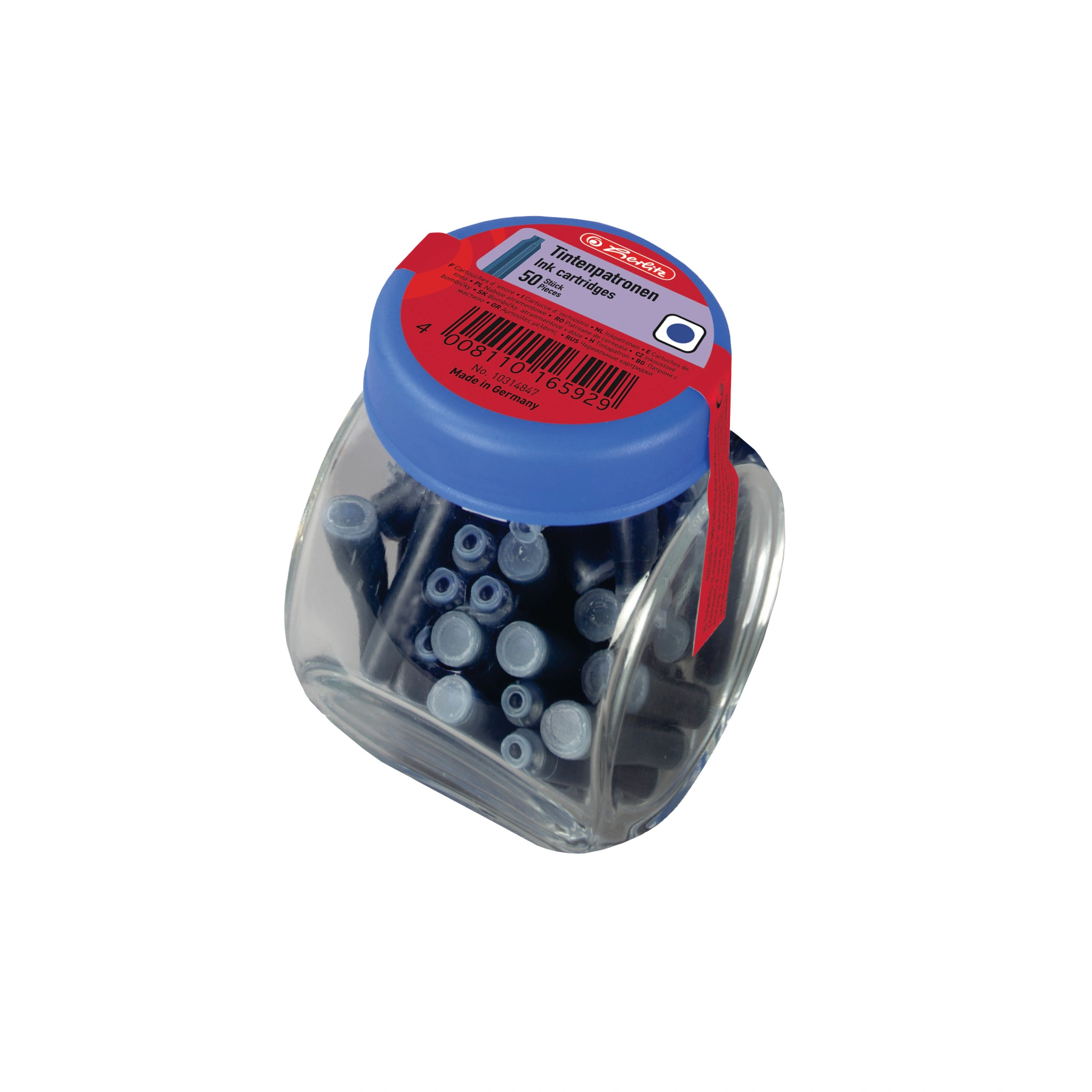 herlitz Standard-Tintenpatronen im Glas, königsblau (EAN: 4008110165929)
