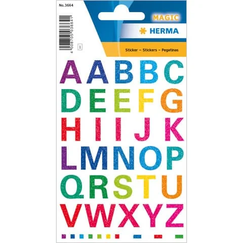 HERMA Buchstaben-Sticker MAGIC, A-Z, Glittery (EAN: 4008705036641)