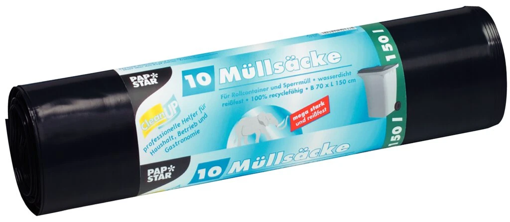 STARPAK Müllsäcke LDPE, 150 Liter, schwarz (EAN: 4002911123287)