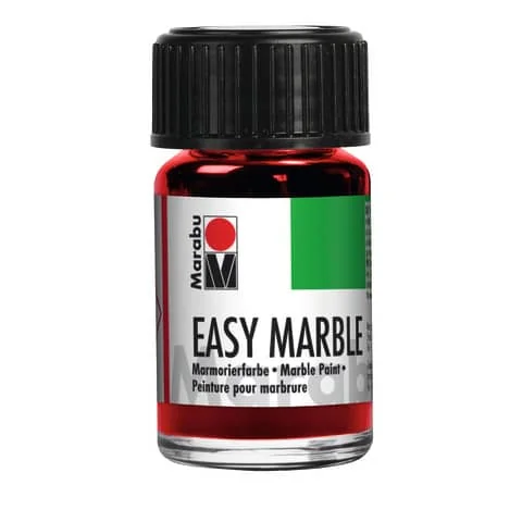 Marabu Marmorierfarbe "Easy Marble", kirschrot, 15 ml, Glas (EAN: 4007751088949)