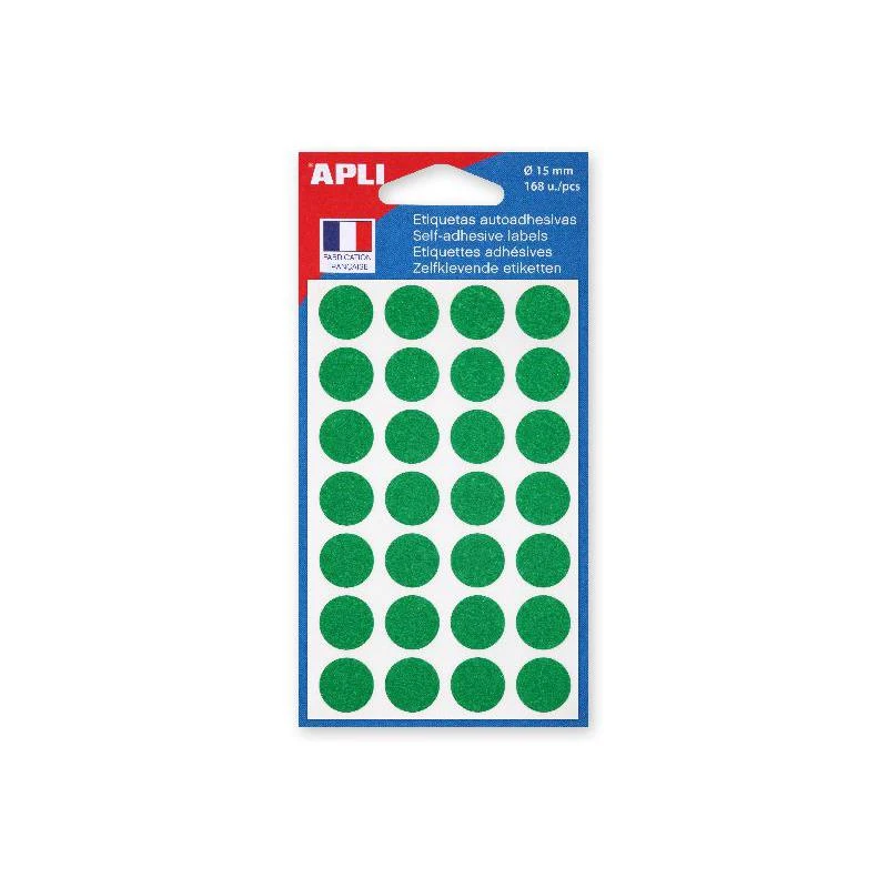 APLI Markierungspunkte, Durchmesser: 15 mm, rund, grün (EAN: 3270241118414)