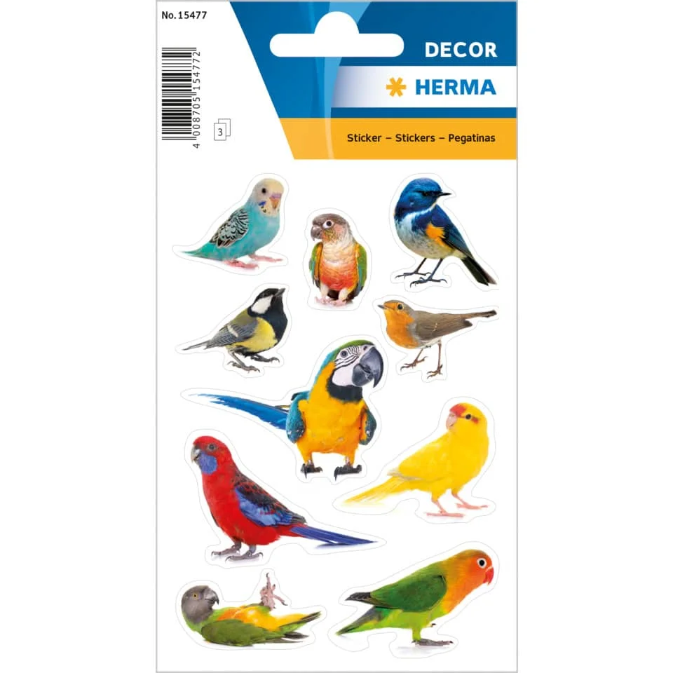 HERMA Sticker DECOR "Vögel", aus Papier (EAN: 4008705154772)
