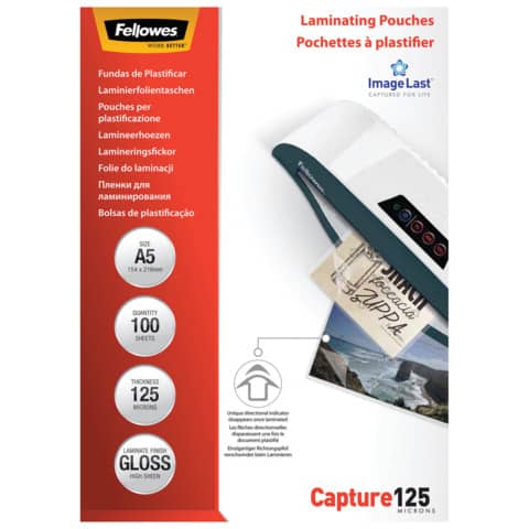 Fellowes Laminierfolientasche, DIN A5, glänzend, 250 mic (EAN: 0077511530739)