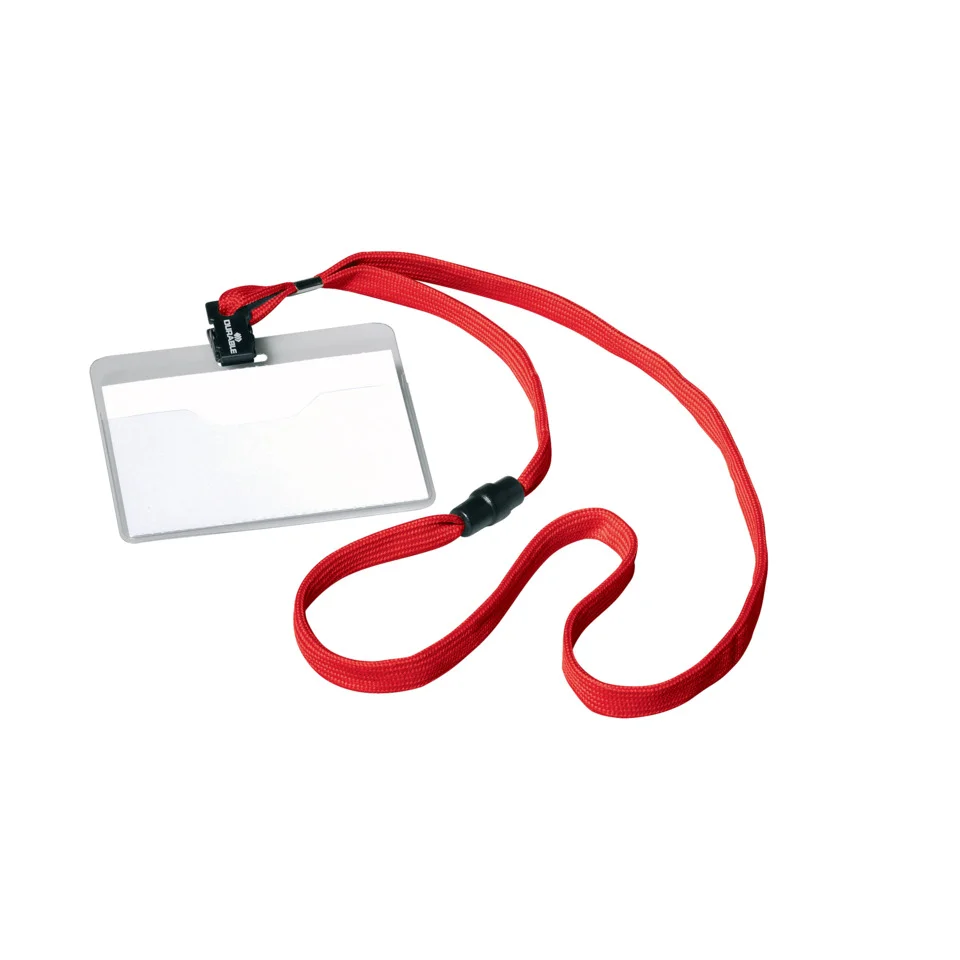DURABLE Namensschild, mit Textilband, 90 x 60 mm, rot (EAN: 4005546800158)