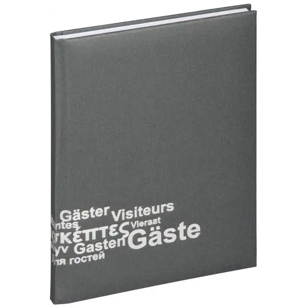 PAGNA Gästebuch Europa, (B)195 x (H)255 mm, 192 Blatt, grau (EAN: 4009212054654)