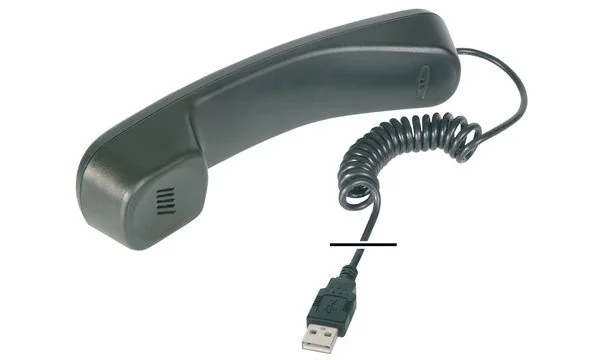 DIGITUS USB Telefonhörer, schwarz, Plug & Play (EAN: 4016032185222)