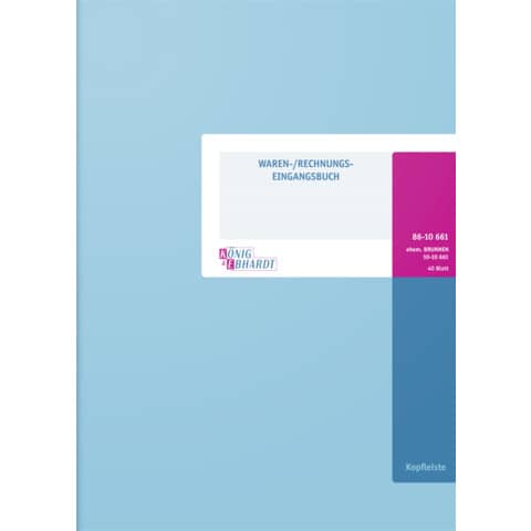 KÖNIG & EBHARDT Waren- und Rechnungseingangsbuch, DIN A4 (EAN: 4014149116924)