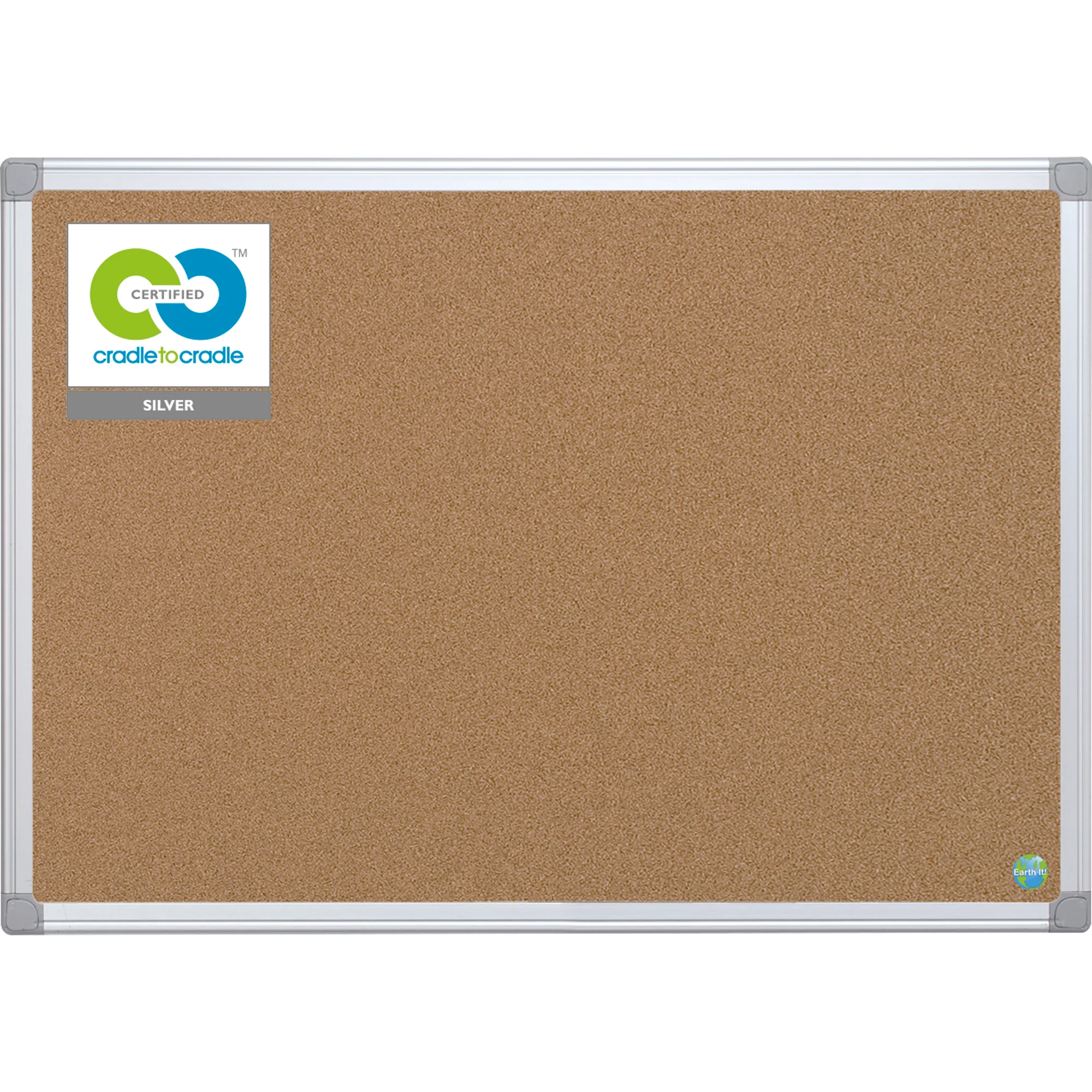 Bi-Office Korktafel "Earth", Aluminiumrahmen, 1.200 x 900 mm (EAN: 5603750420590)