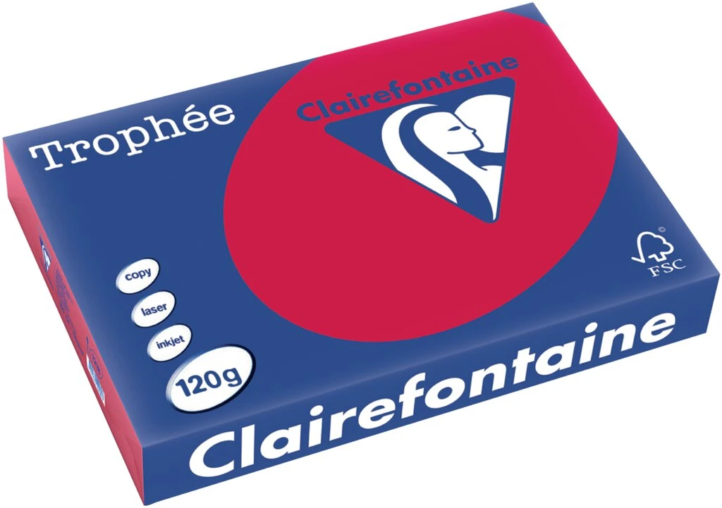 Clairefontaine Multifunktionspapier Trophée, A4, kirschrot (EAN: 3329680121803)