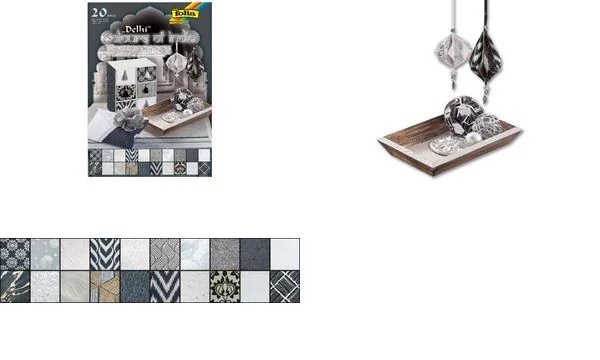folia Naturpapierblock "DELHI", DIN A4, 20 Blatt, weiß und schwarz (EAN: 4001868090772)