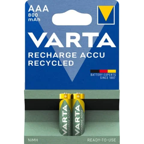 VARTA NiMH Akku "RECHARGE ACCU Recycled", Micro AAA, 800 mAh (EAN: 4008496978991)