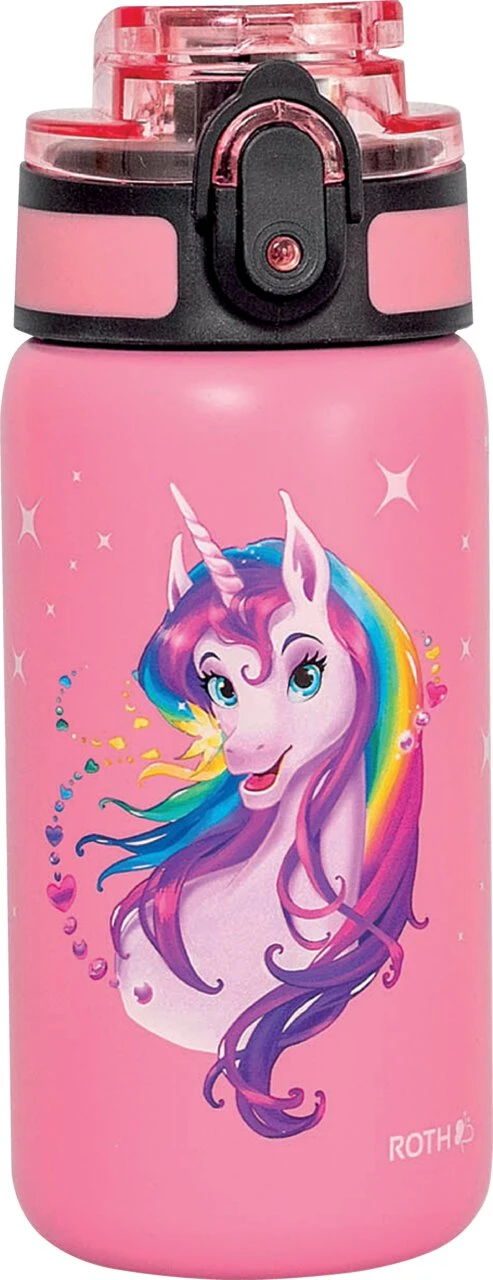 ROTH Isolier-Trinkflasche "Einhornportrait", 350 ml (EAN: 4028279893303)