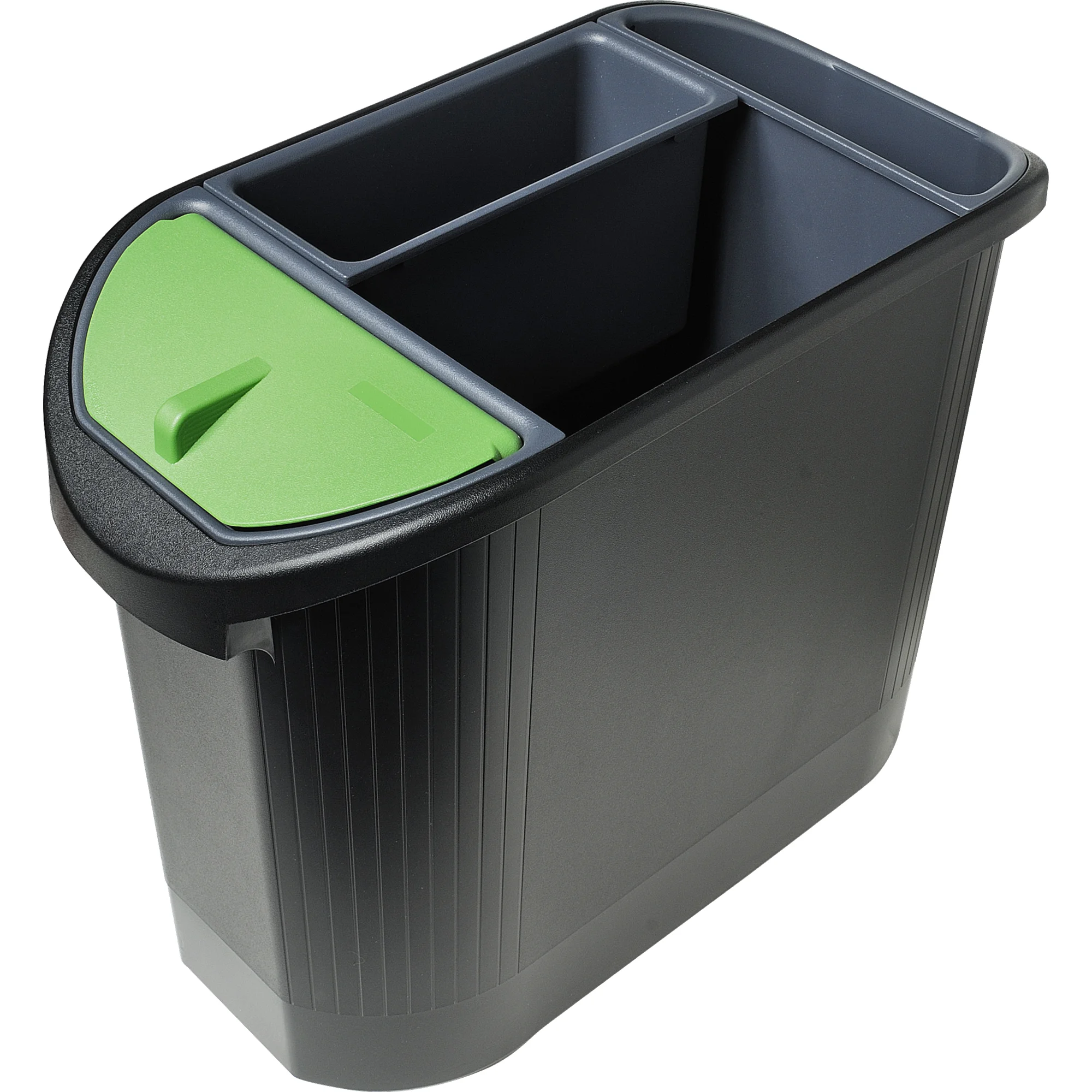 EXACOMPTA Papierkorb TOPLINE, 26 Liter, schwarz/anthrazit (EAN: 9002493031258)