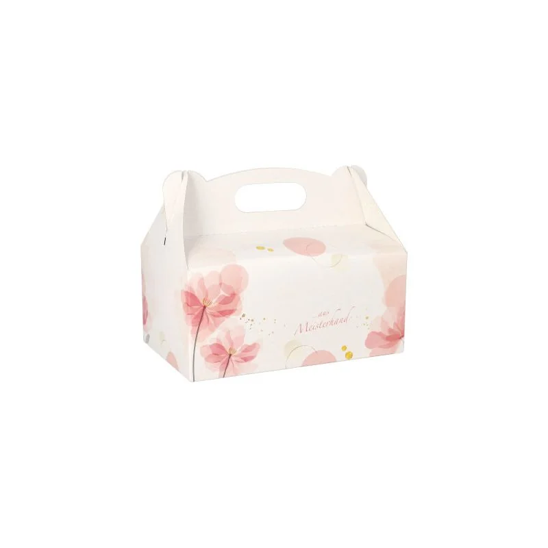 PAPSTAR Gebäck-Karton mit Tragegriff, 200 x 130 x 90 mm, rosé (EAN: 4002911188514)
