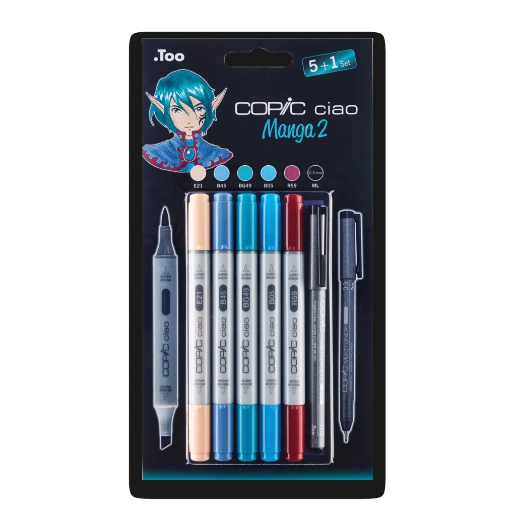 COPIC Marker ciao, 5+1 Set "Manga 2" (EAN: 4013695261416)