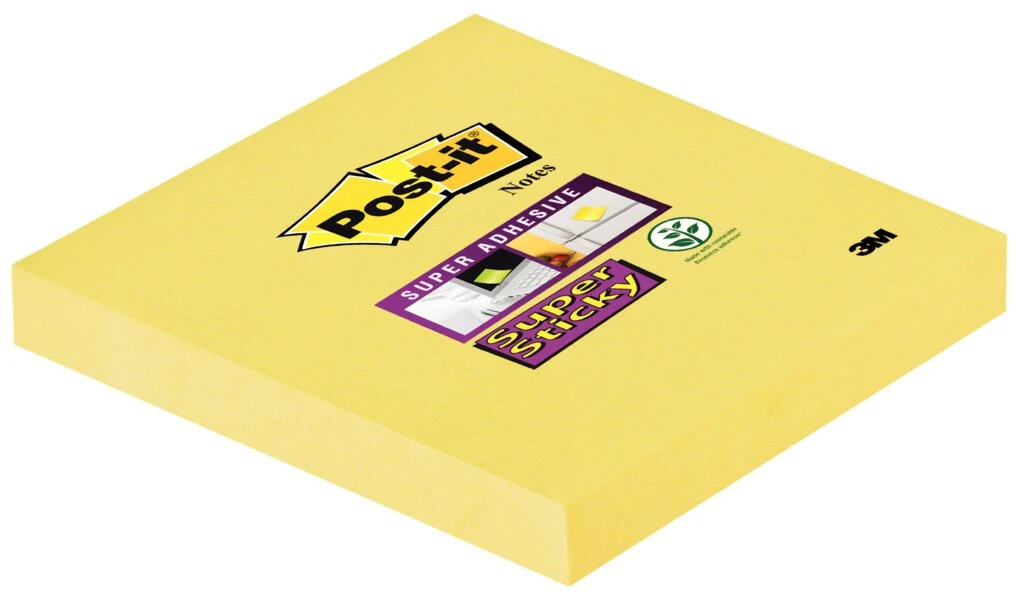 Post-it Haftnotizen super sticky notes, 76 x 76 mm, gelb (EAN: 4064035065690)