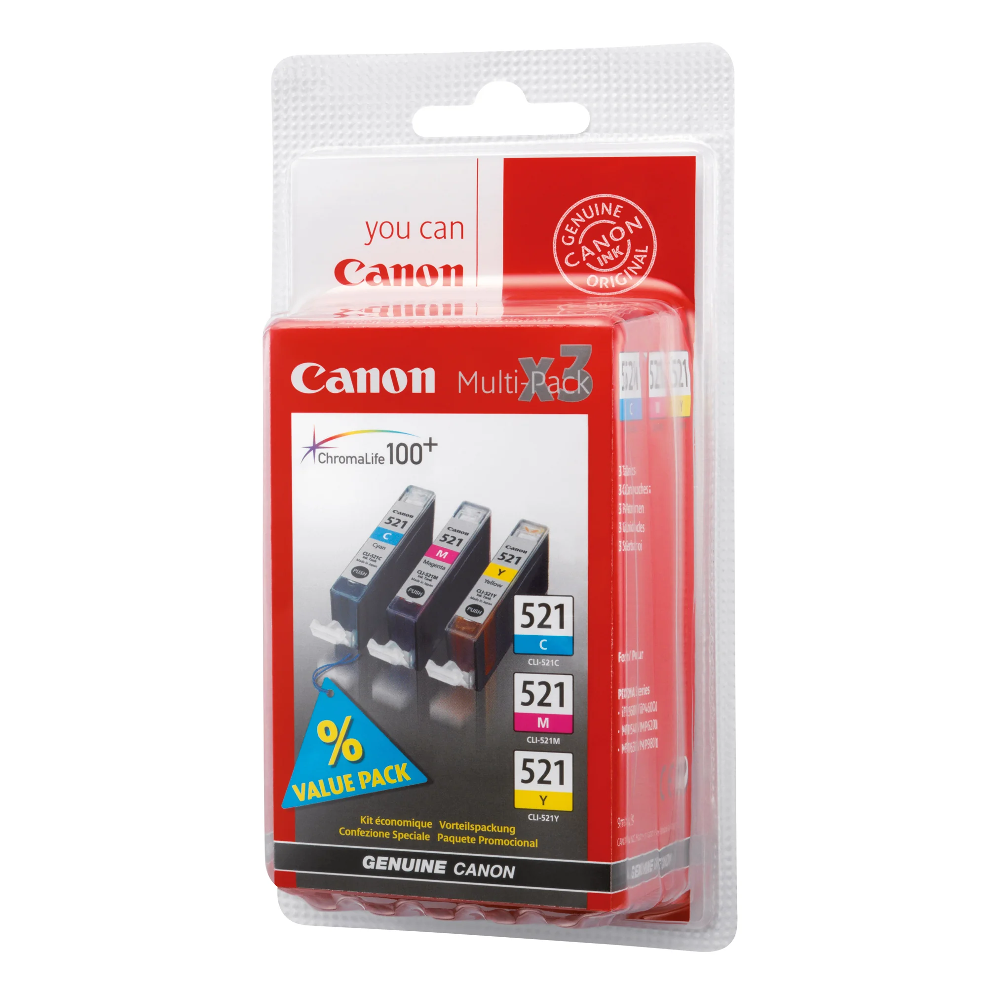 Canon Multipack für Canon PIXMA iP4600, CLI-521 (EAN: 8714574679303)