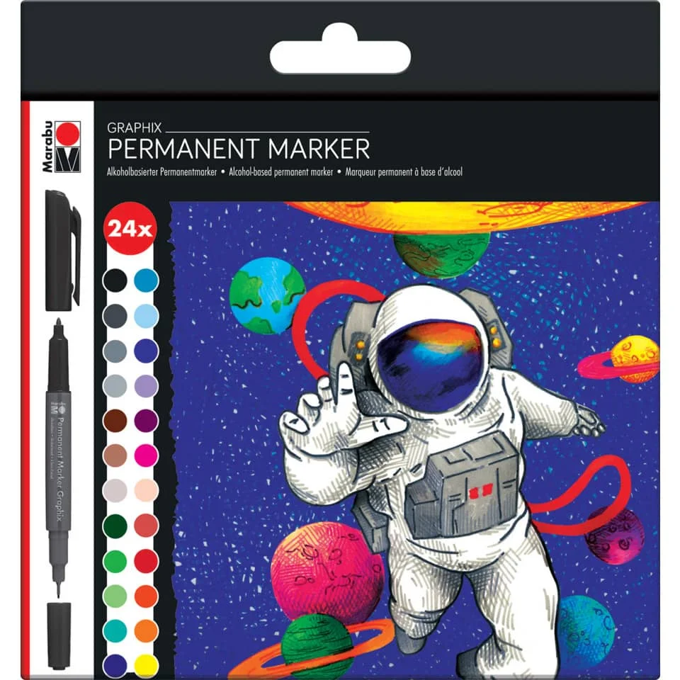 Marabu Permanent-Marker Graphix "HERO OF GALAXY", 24er Etui (EAN: 4007751738769)