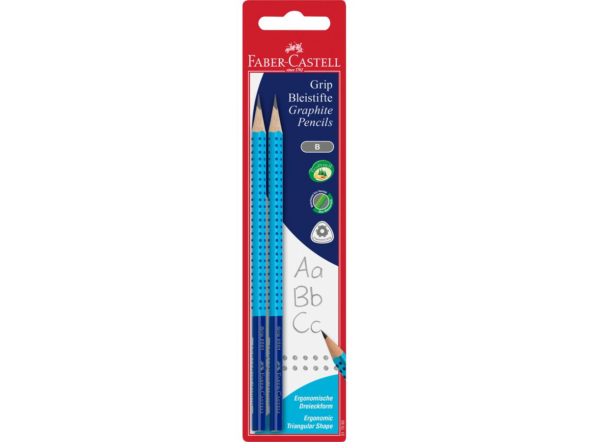 FABER-CASTELL Bleistift GRIP 2001 TWO TONE, Blisterkarte (EAN: 4005405170934)