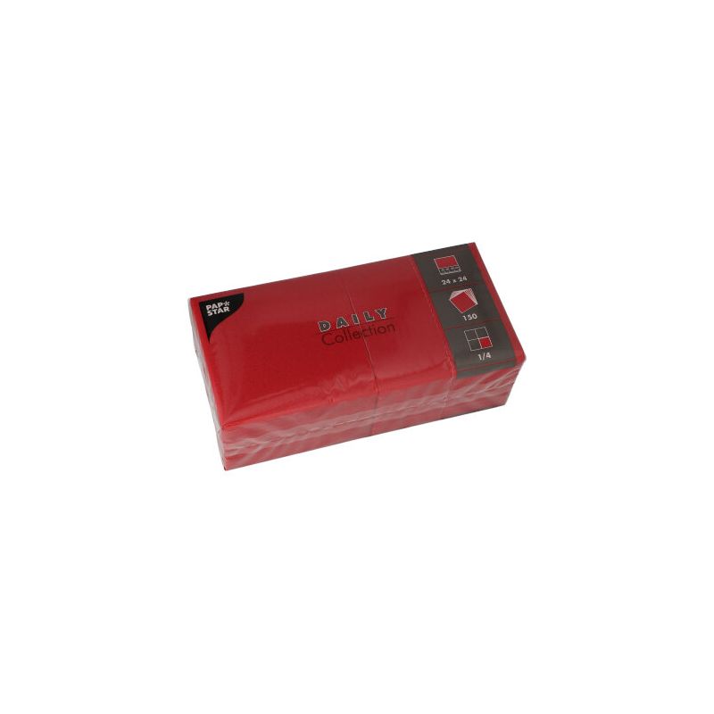 PAPSTAR Cocktail-Servietten, 240 x 240 mm, 3-lagig, bordeaux (EAN: 4002911896051)