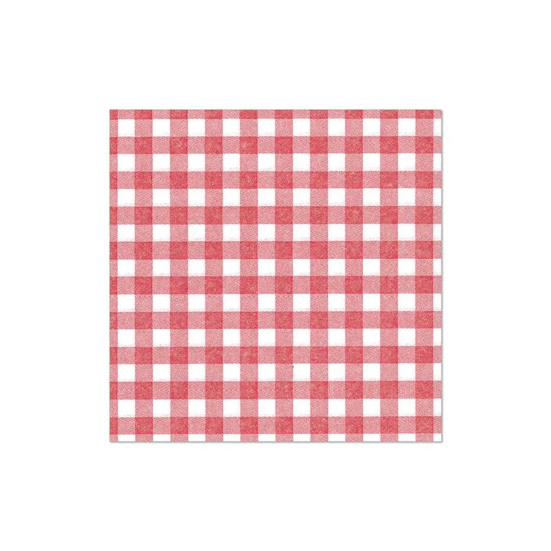 PAPSTAR Motiv-Servietten "ROYAL Collection Vichy Karo", Rot (EAN: 4002911845325)