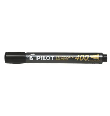 PILOT Permanent-Marker 400, Keilspitze, schwarz (EAN: 4902505511172)