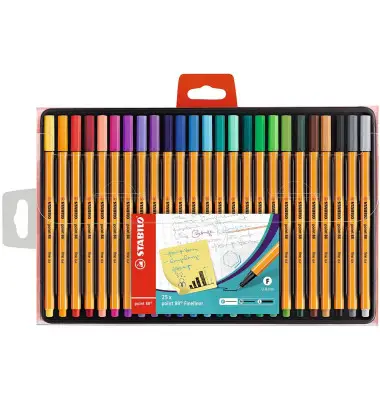 STABILO Fineliner point 88, 25er Kunststoffetui (EAN: 4006381186544)