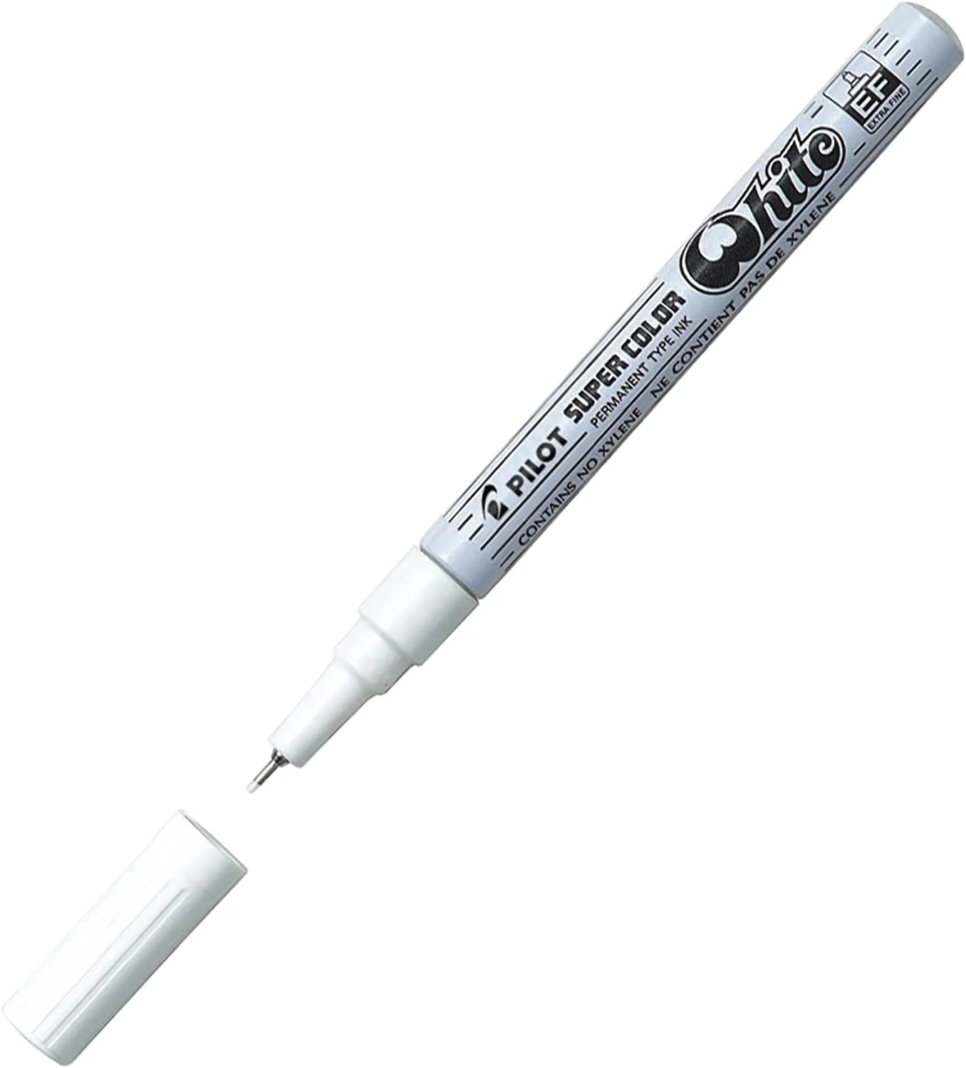 PILOT Permanent-Marker SUPER COLOR, extra feine Spitze, weiß (EAN: 4902505087974)