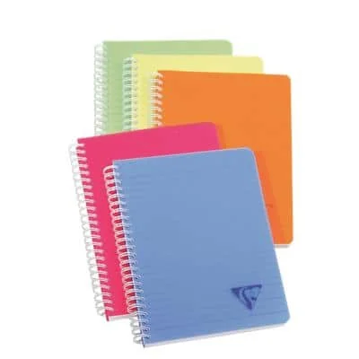 Clairefontaine Spiralbuch LINICOLOR Fresh, 148 x 210 mm, blau, pink, orange, gelb und grün (EAN: 3329683285465)