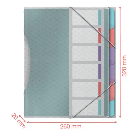 Esselte Ordnungsmappe Colour'Breeze, A4, PP, 6 Fächer (EAN: 4049793053097)