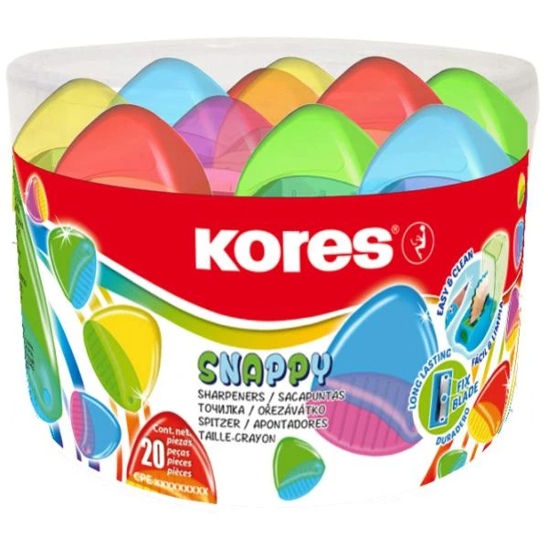 Kores Spitzdose "Snappy", Runddose, farbig sortiert (EAN: 9023800358134)