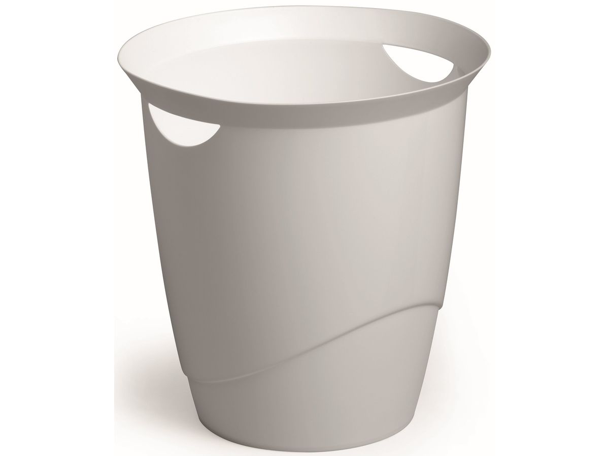 DURABLE Papierkorb TREND, 16 Liter, rund,  weiß (EAN: 7318081710019)