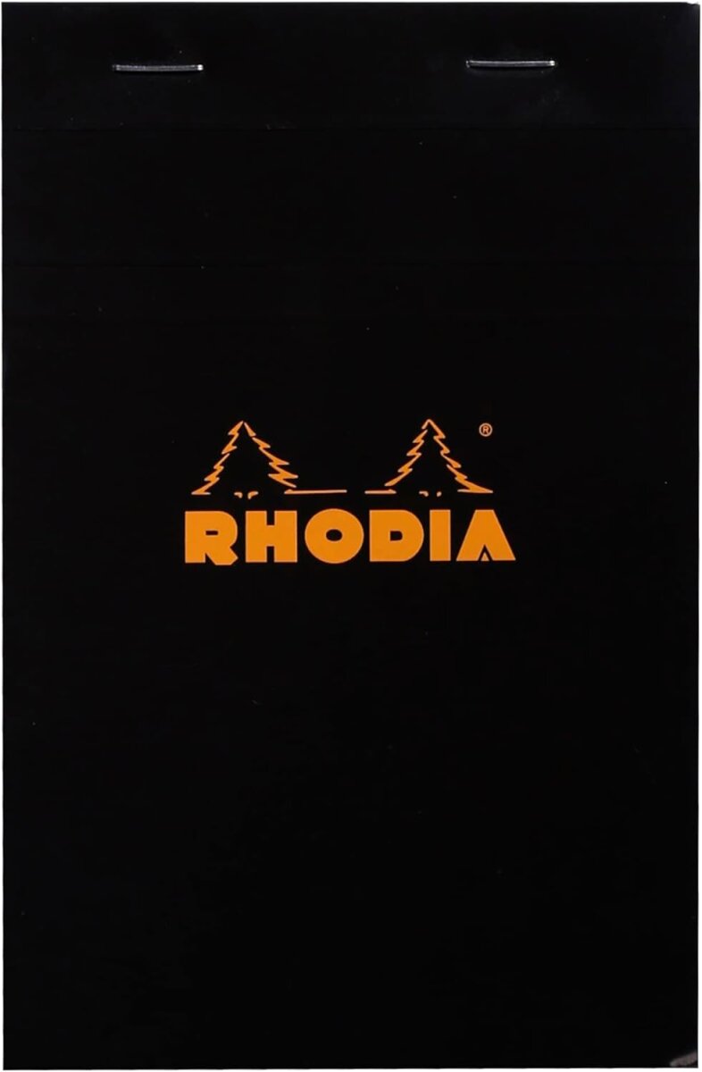 RHODIA Notizblock No. 14, 110 x 170 mm, kariert, schwarz (EAN: 3037921420096)