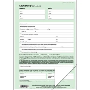 sigel Vordruck "Kaufvertrag allgemein", A4, SD, 2-fach (EAN: 4004360915673)