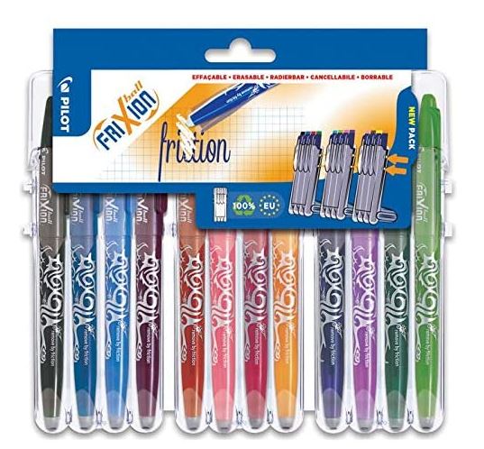 PILOT Tintenroller FRIXION BALL 07 Set2Go, 12er Etui (EAN: 3131910551607)