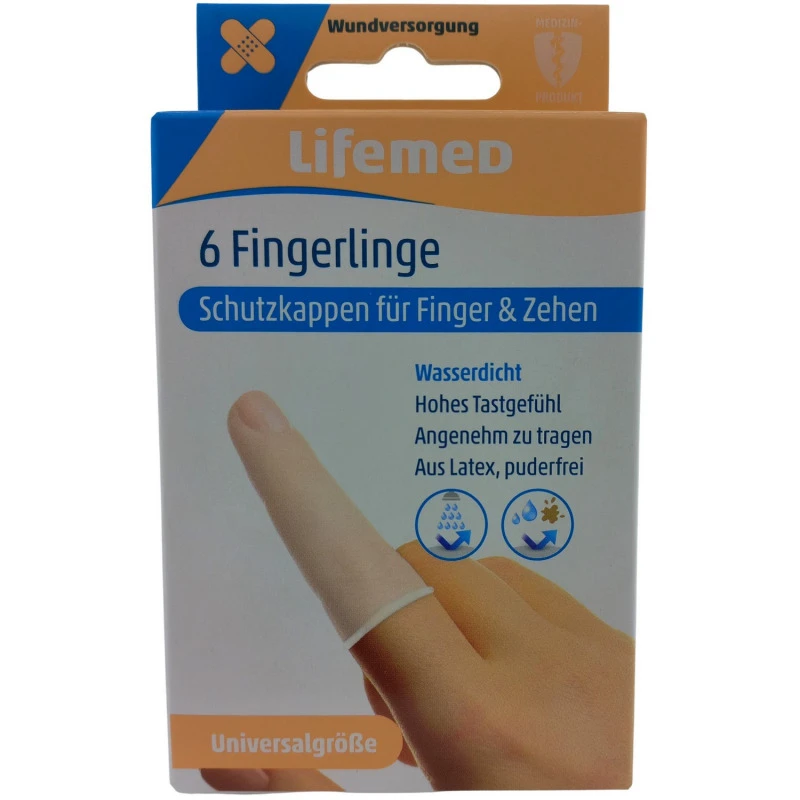 Lifemed Fingerlinge, Universalgröße, transparent (EAN: 4251594210078)