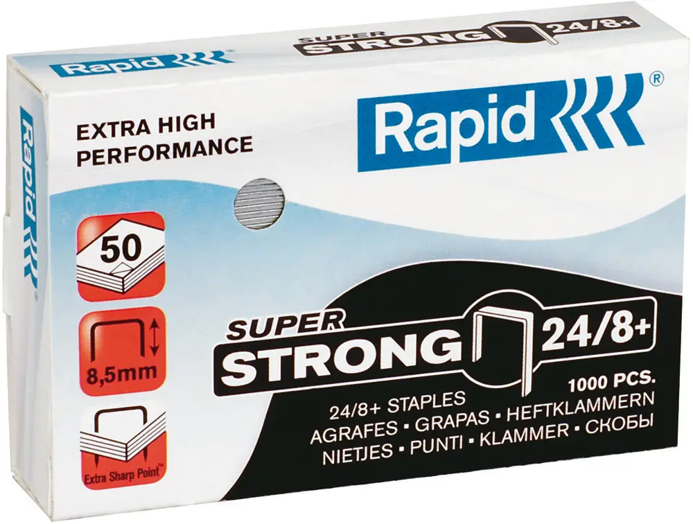 Rapid Heftklammern Super Strong 24/8+, galvanisiert (EAN: 7313468585006)