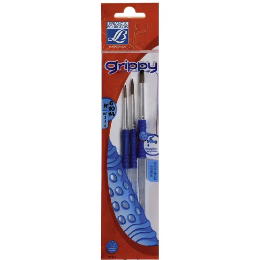 LEFRANC BOURGEOIS Haarpinsel-Set PONY "Grippy" (EAN: 3013648073036)